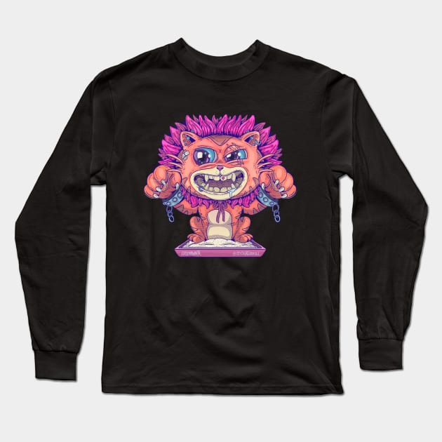 Little Lion Cat Long Sleeve T-Shirt by Ilustronauta
